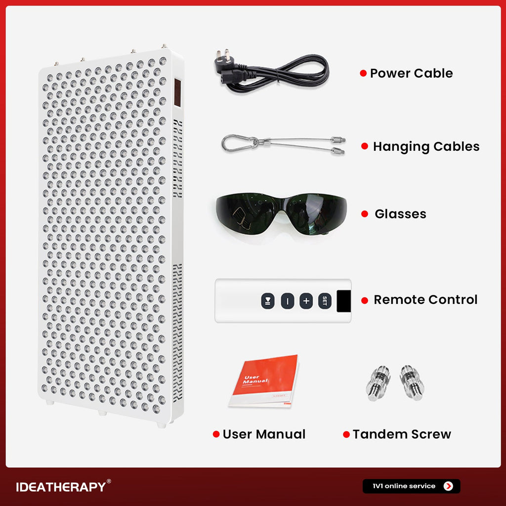 Uno Vita's RLPRO600 LED Therapy Light (full spectrum red light therapy)