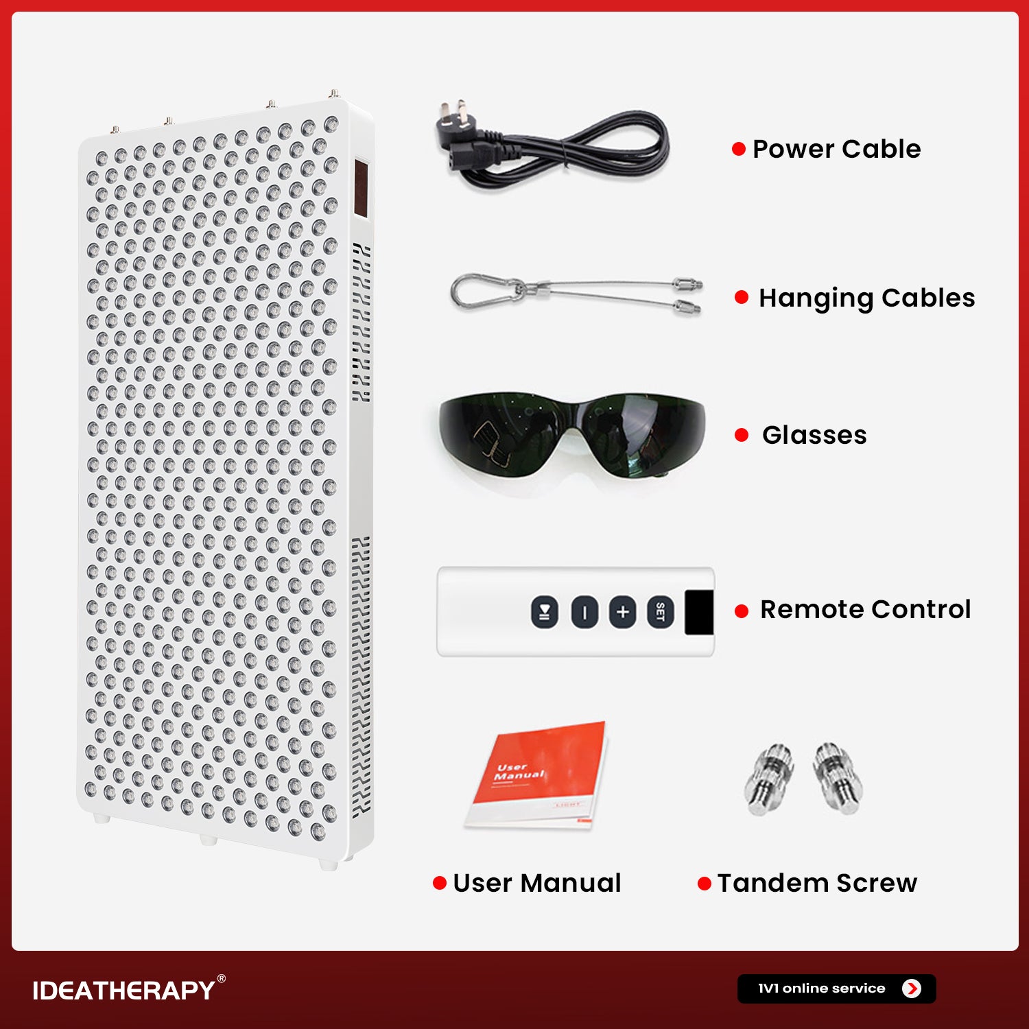 Uno Vita's RLPRO600 LED Therapy Light (full spectrum red light therapy)