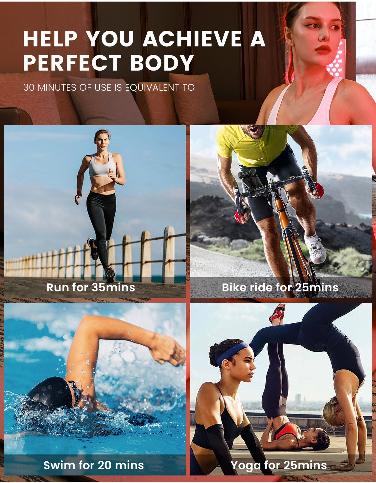 Uno Vita`s RL450MaxC Red Light Therapy Panel (black)