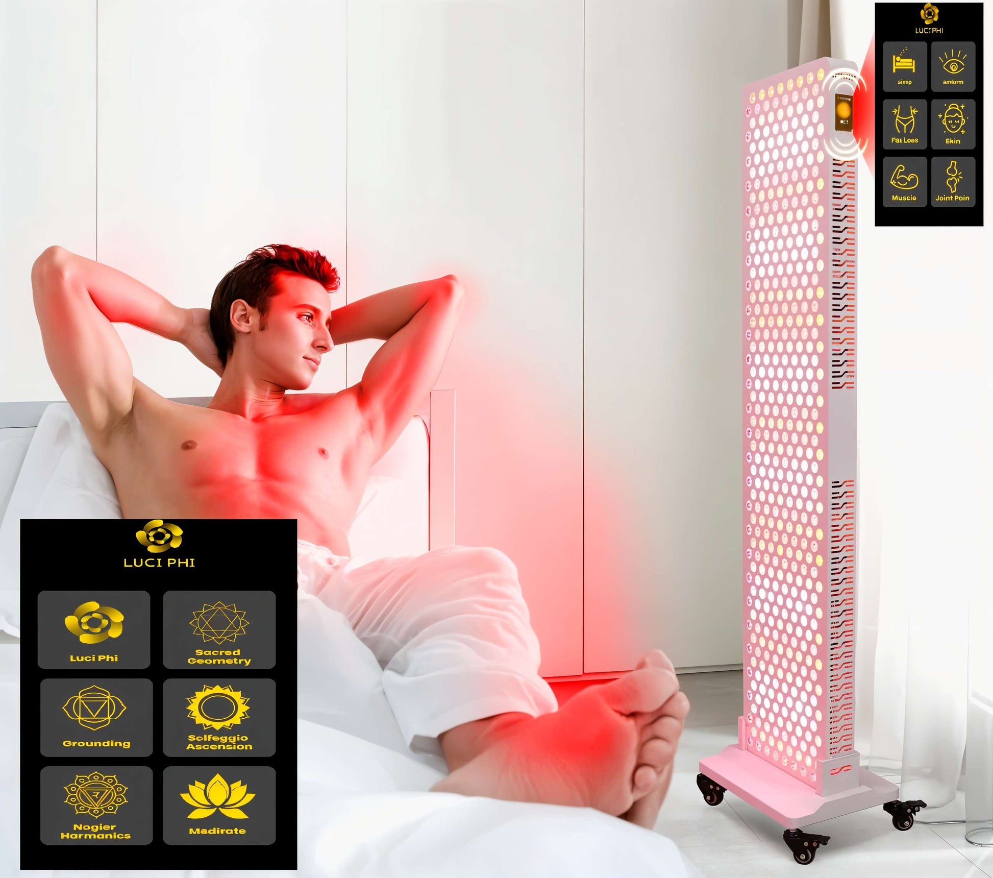 Uno Vita`s RLPRO450Max - advanced 9-Wavelength High-Power Light Therapy Panel