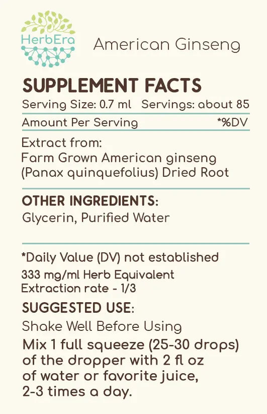 HerbEra American Ginseng Tincture