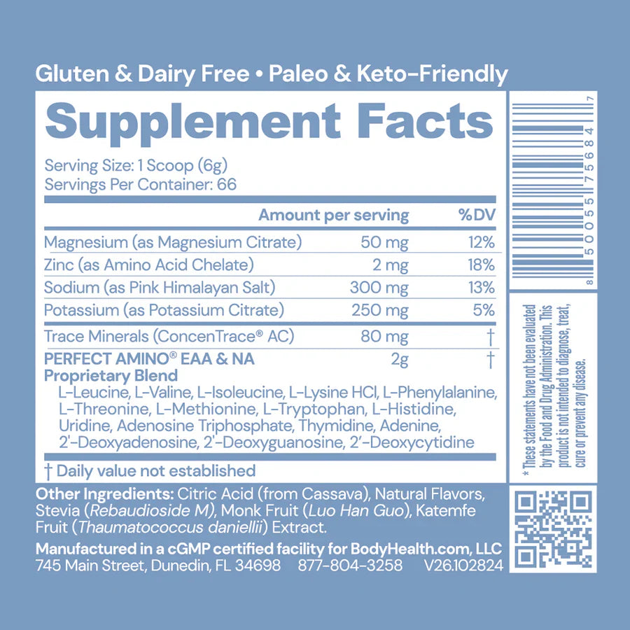 Perfect Amino Electrolytes NSF Certified for Sport (Lemon)