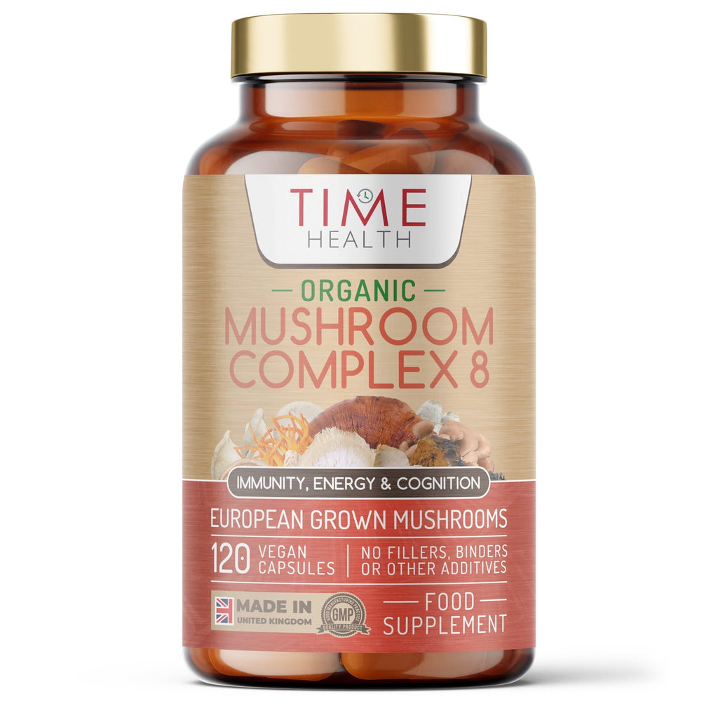 Organic Mushroom Complex 8 – Chaga, Cordyceps, Coprinus comatus, Lion’s Mane, Maitake, Oyster Betox93®, Reishi, Shiitake