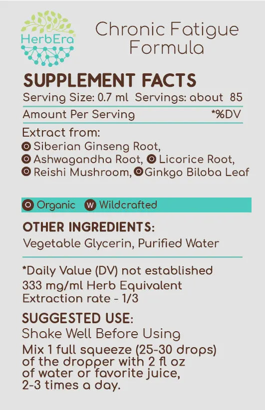 HerbEra Chronic Fatigue Formula Tincture