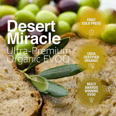 Desert Miracle - Atlas Olive Oil - Moroccan Ultra Premium, Cold First Pressed, Extra Virgin