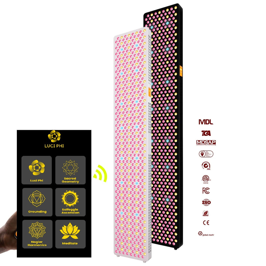 Uno Vita`s RLPROMax600- advanced 9-Wavelength High-Power Light Therapy Panel (white)