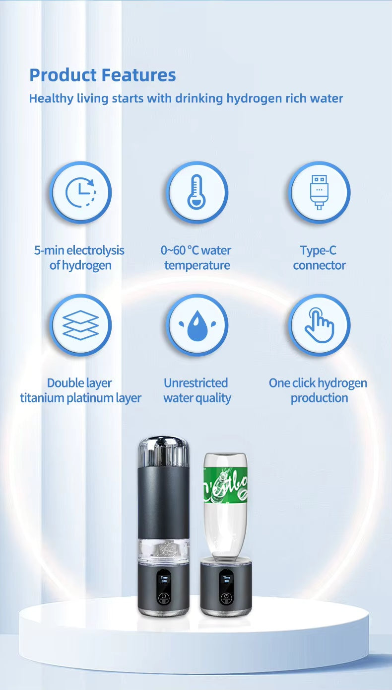 Uno Vita Sport U10 – Supersaturated Hydrogen Water Bottle (up to 8000 ppb)