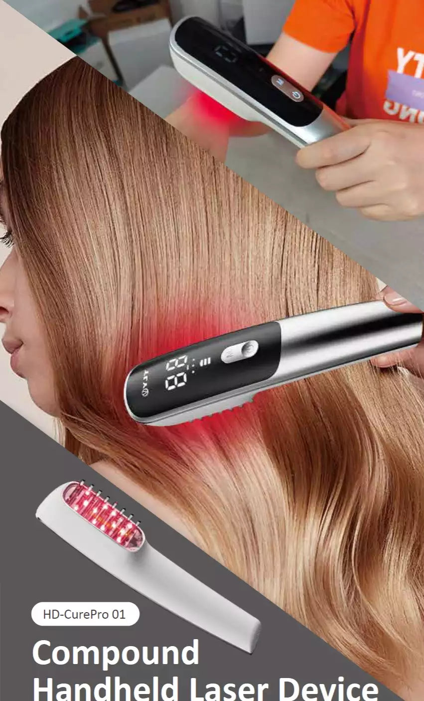 HD-CurePro  - Handheld Compound Laser Device for Pain Relief and Hair Growth