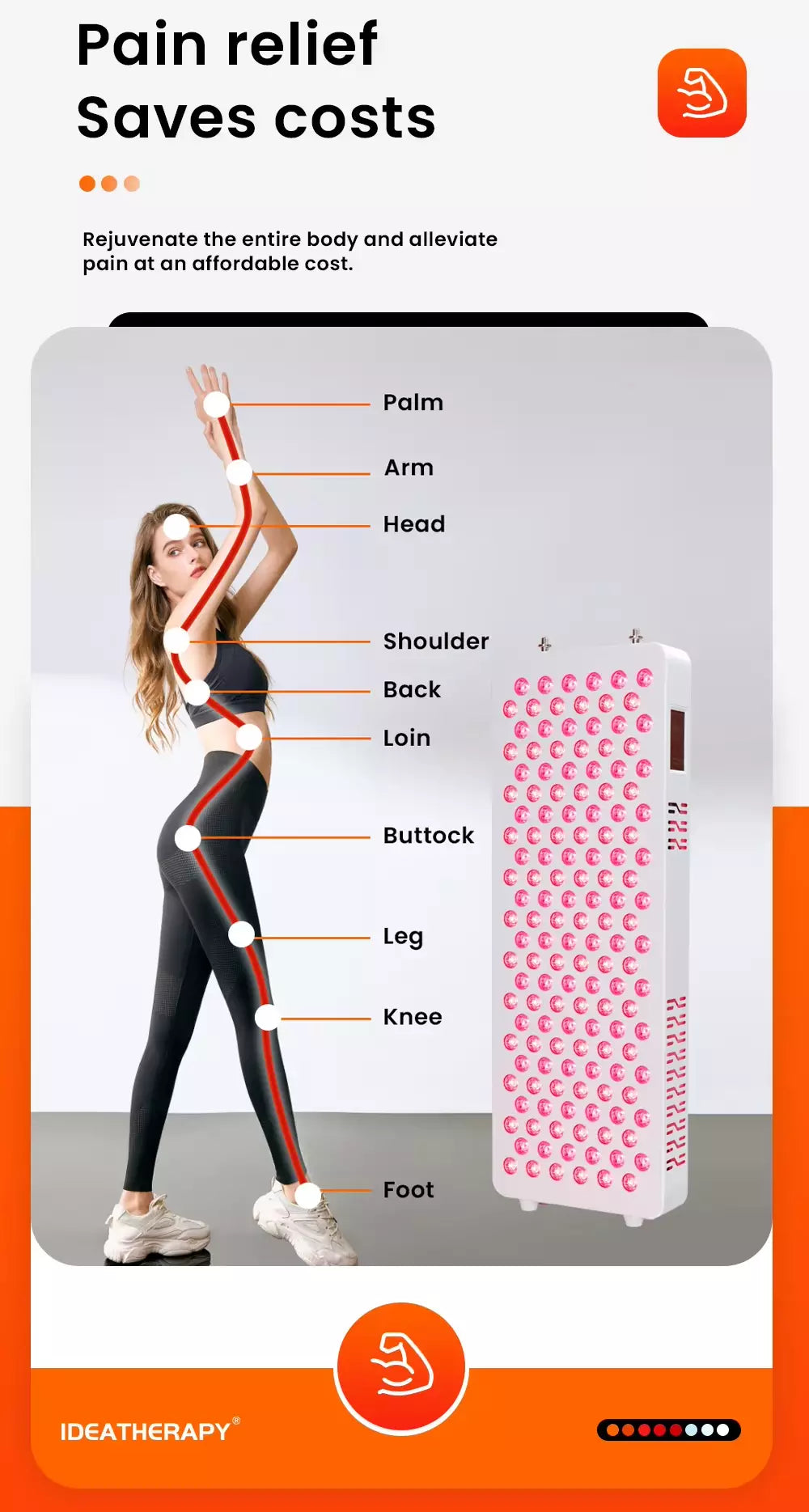 Uno Vita's RLPRO200 LED Therapy Light (full spectrum red light therapy)