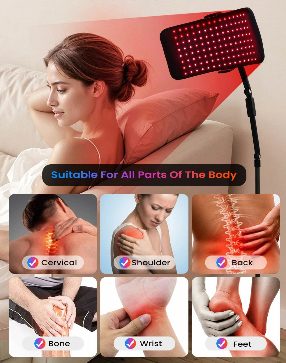 Red Light Therapy Belt Panel (Flexible with stand)
