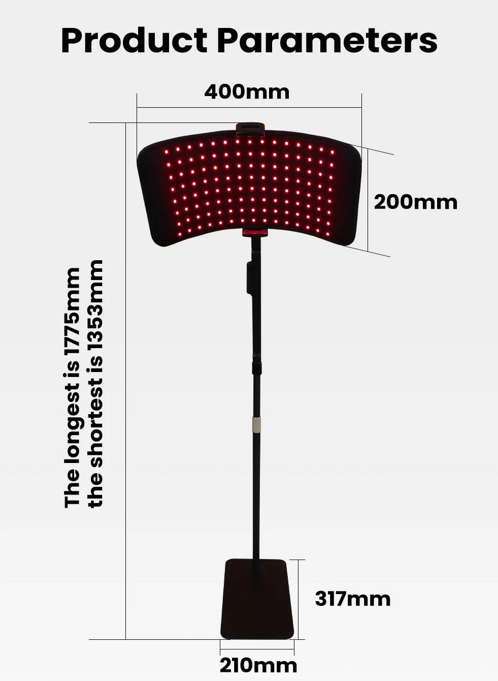 Red Light Therapy Belt Panel (Flexible with stand)