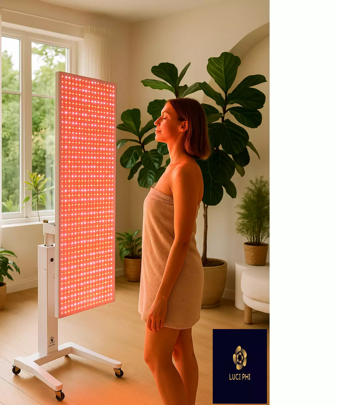 Uno Vita`s RLPRO2000L 9-Wavelength High-Power Light Therapy Panel with Professional Stand