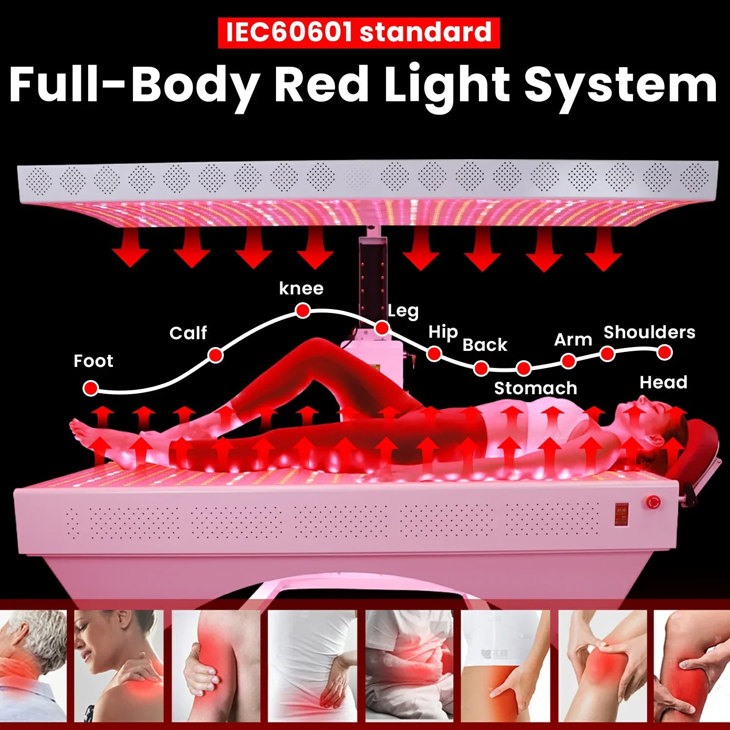 Uno Vita`s RLPRO2000L 9-Wavelength High-Power Light Therapy Panel with Professional Stand