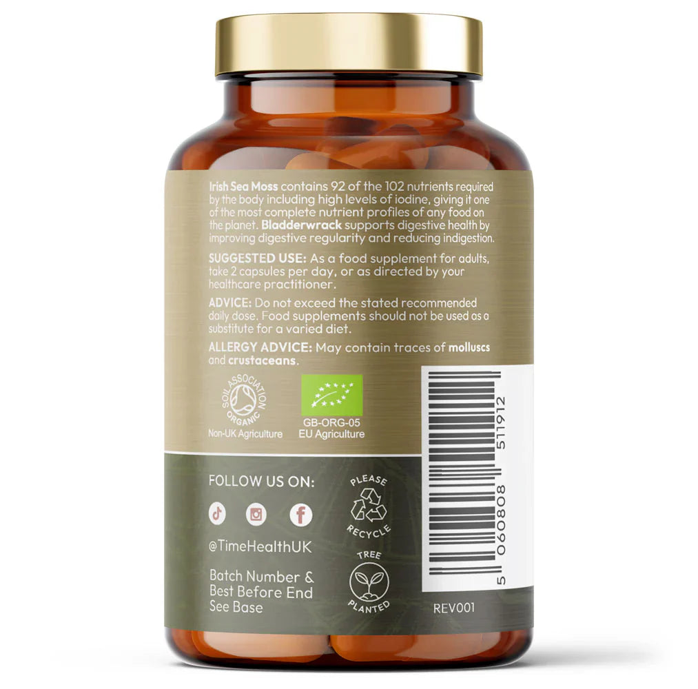 Organic Irish Sea Moss & Bladderwrack – Wild Harvested – Thyroid & Immune Support
