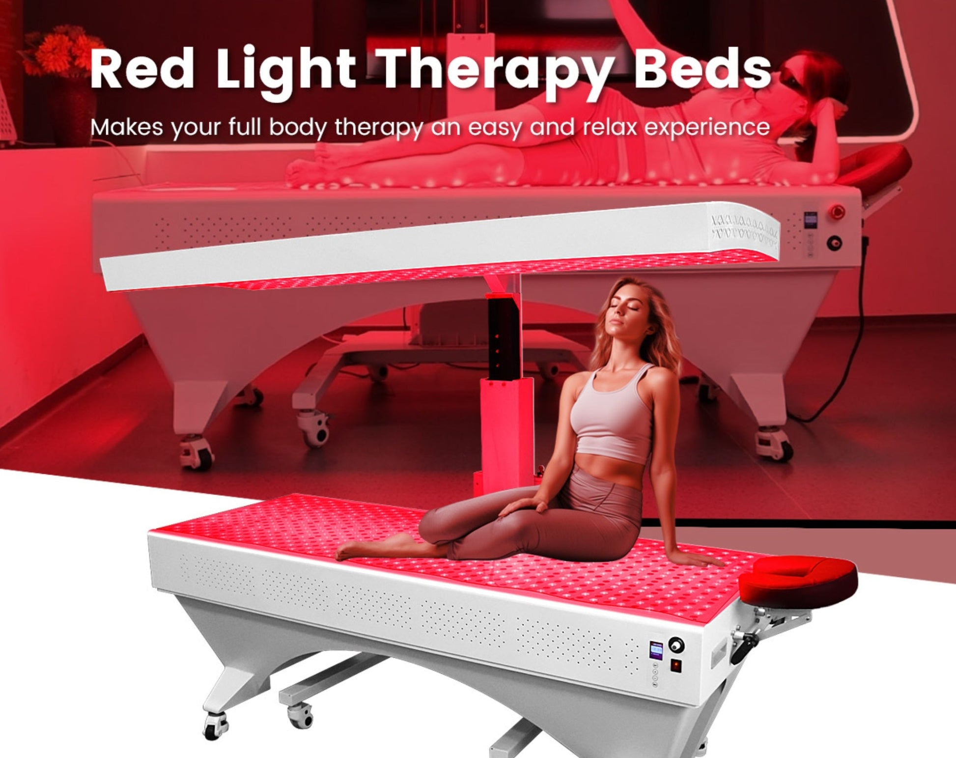 Uno Vita`s Red Light Therapy Bed and Panel for clinics and professionals