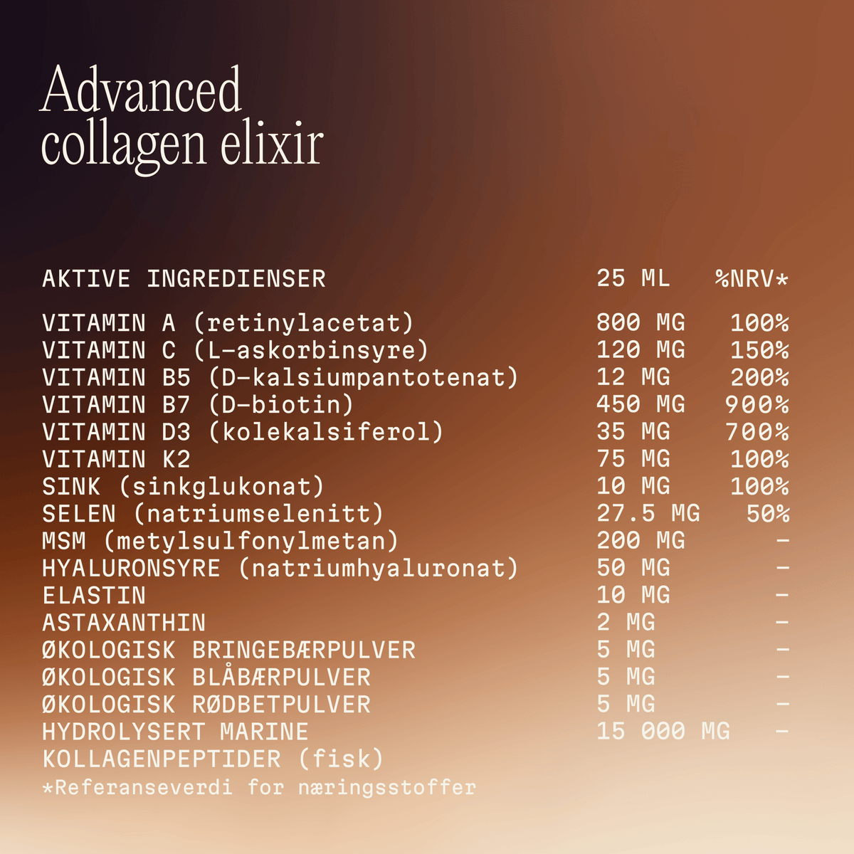 Advanced Collagen Elixir – 15 000 mg marint kollagen