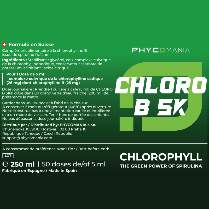 CHLORO B 5K CHLOROPHYLL The Green Power of Spirulina