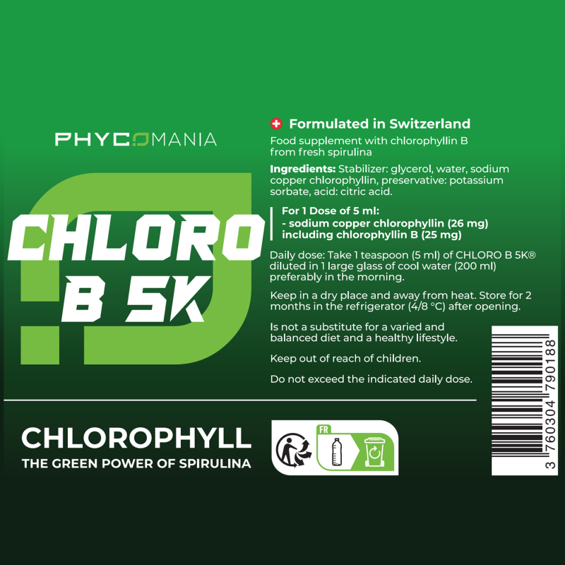 CHLORO B 5K CHLOROPHYLL The Green Power of Spirulina