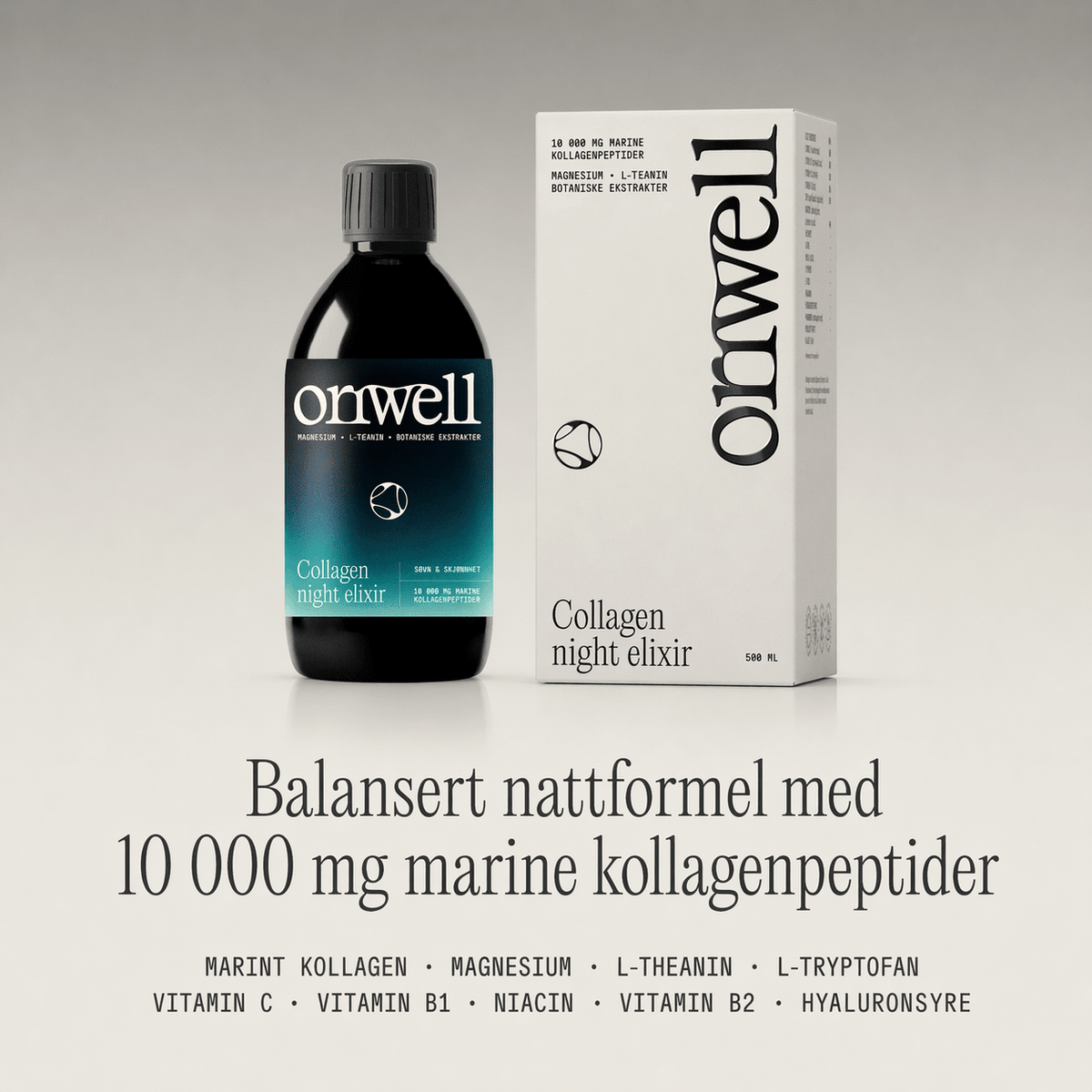 Collagen Night Elixir – 10 000 mg marint kollagen