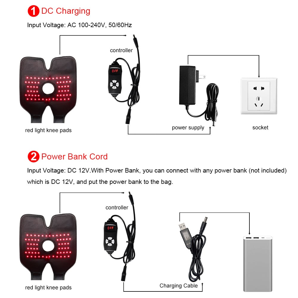 Uno Vita`s Red Light Therapy Device Knee Elbow Pads