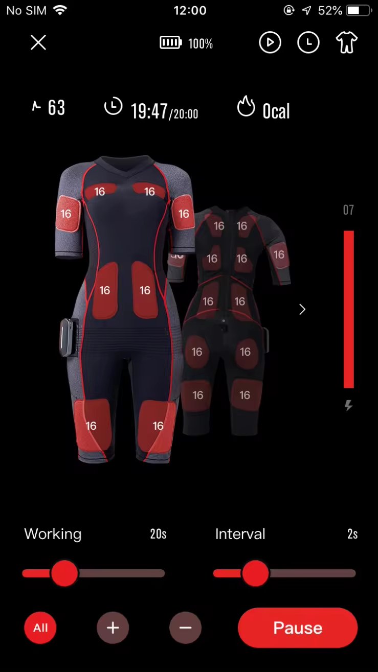 Uno Vita`s  EMS-treningsdrakt (kvinnelig versjon)